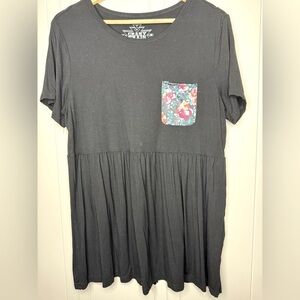 Women's Top babydoll black